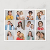Maak Je Eigen 12 Foto Collage Briefkaart (Voorkant)