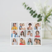 Maak Je Eigen 12 Foto Collage Briefkaart (Staand voorkant)