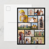 Maak Je Eigen 12 Foto Collage Briefkaart (Voorkant / Achterkant)