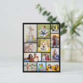 Maak Je Eigen 12 Foto Collage Briefkaart (Staand voorkant)
