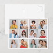Maak Je Eigen 12 Foto Collage Briefkaart (Voorkant / Achterkant)