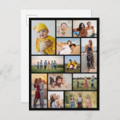Maak Je Eigen 12 Foto Collage Briefkaart (Voorkant / Achterkant)