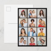 Maak Je Eigen 12 Foto Collage  Briefkaart (Voorkant / Achterkant)