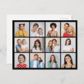 Maak Je Eigen 12 Foto Collage Briefkaart (Voorkant / Achterkant)