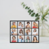 Maak Je Eigen 12 Foto Collage Briefkaart (Staand voorkant)