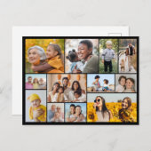 Maak je eigen 12 foto collage  briefkaart (Voorkant / Achterkant)