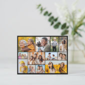Maak je eigen 12 foto collage  briefkaart (Staand voorkant)