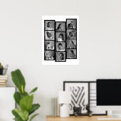 Maak je eigen 12 foto collage chic filmstrook poster (Thuiskantoor)