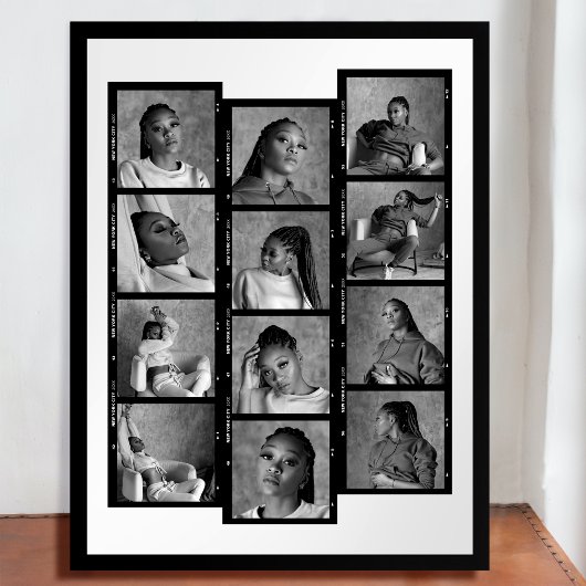 Maak je eigen 12 foto collage chic filmstrook poster