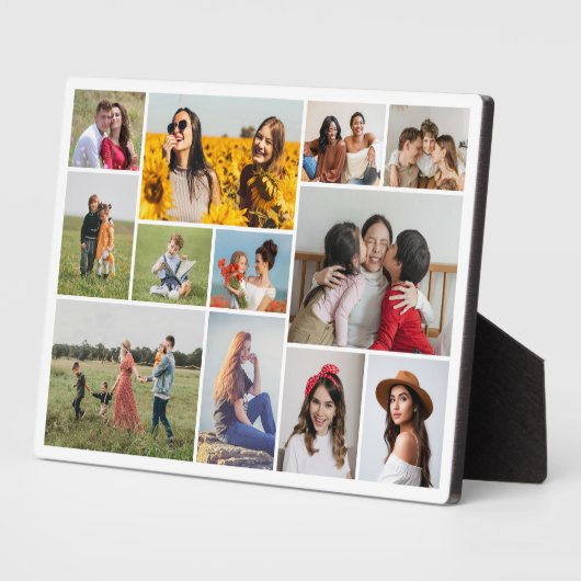 Maak Je Eigen 12 Foto Collage Fotoplaat (Zijkant)