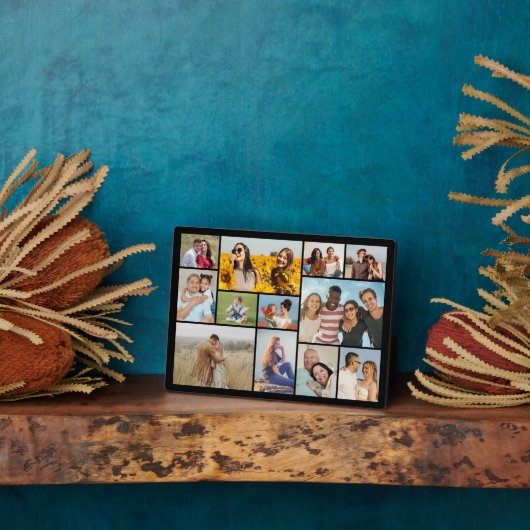 Maak Je Eigen 12 Foto Collage Fotoplaat (Zijkant)