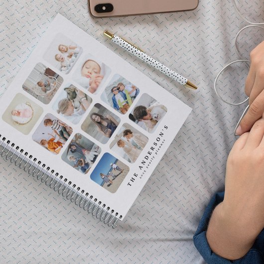 Maak je eigen 12 foto collage gepersonaliseerd jaa planner