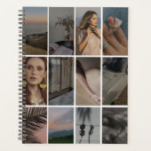 Maak je eigen 12 foto collage gepersonaliseerd planner (Voorkant)