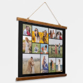 Maak Je Eigen 12 Foto Collage Hangend Wandkleed (Gebogen)