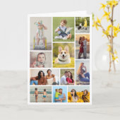 Maak Je Eigen 12 Foto Collage Kaart (Gele Bloem)