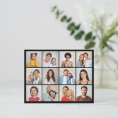 Maak Je Eigen 12 Foto Collage Kaart (Staand voorkant)