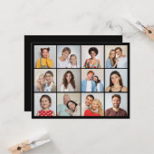 Maak Je Eigen 12 Foto Collage Kaart (Voorkant / Achterkant in situ)