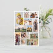 Maak Je Eigen 12 Foto Collage Kaart (Staand voorkant)