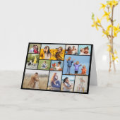 Maak Je Eigen 12 Foto Collage Kaart (Gele Bloem)