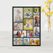 Maak je eigen 12 foto collage kaart (Gele Bloem)