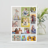 Maak je eigen 12 foto collage kaart (Staand voorkant)