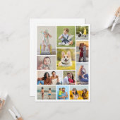 Maak je eigen 12 foto collage kaart (Voorkant / Achterkant in situ)