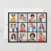 Maak Je Eigen 12 Foto Collage Kaart (Voorkant)