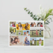 Maak Je Eigen 12 Foto Collage Kaart (Staand voorkant)
