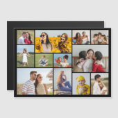 Maak je eigen 12 foto-collage magnetische kaart (Voorkant / Achterkant)