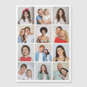 Maak Je Eigen 12 Foto Collage Magnetische Kaart (Voorkant)