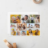 Maak Je Eigen 12 Foto Collage Notitiekaartje (Voorkant / Achterkant in situ)