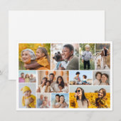 Maak Je Eigen 12 Foto Collage  Notitiekaartje (Voorkant / Achterkant)