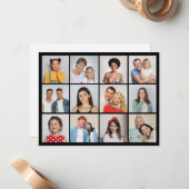 Maak Je Eigen 12 Foto Collage Notitiekaartje (Voorkant / Achterkant in situ)