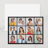 Maak Je Eigen 12 Foto Collage Notitiekaartje (Voorkant / Achterkant)
