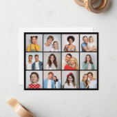 Maak Je Eigen 12 Foto Collage Notitiekaartje (Voorkant / Achterkant in situ)