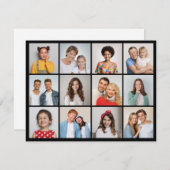 Maak Je Eigen 12 Foto Collage Notitiekaartje (Voorkant / Achterkant)