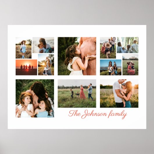 Maak Je Eigen 12 Foto Collage Poster (Voorkant)