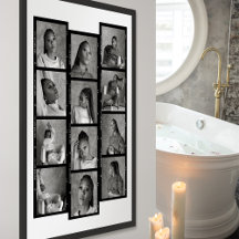 Maak je eigen 12 foto collage verjaardag modern
