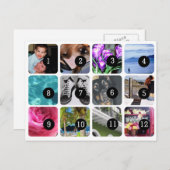 Maak je eigen 12 foto's mailing briefkaart (Voorkant / Achterkant)