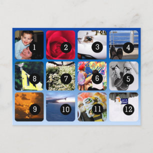 Maak je eigen 12 foto's mailing briefkaart
