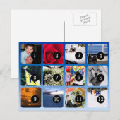 Maak je eigen 12 foto's mailing briefkaart (Voorkant / Achterkant)
