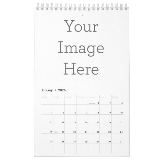 Enkele Pagina KleinKalender, Wit (Jan 2026)