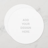 Maak je eigen 13,3 cm circel uitnodiging (Voorkant / Achterkant)