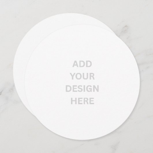 Maak je eigen 13,3 cm circel uitnodiging (Voorkant / Achterkant)