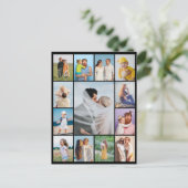Maak Je Eigen 13 Foto Collage Briefkaart (Staand voorkant)