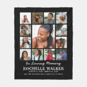 Maak Je Eigen 13 Foto Collage Herdenking Funeral  Fleece Deken (Voorkant)