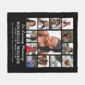 Maak Je Eigen 13 Foto Collage Herdenking Funeral  Fleece Deken (Voorkant (Horizontaal))