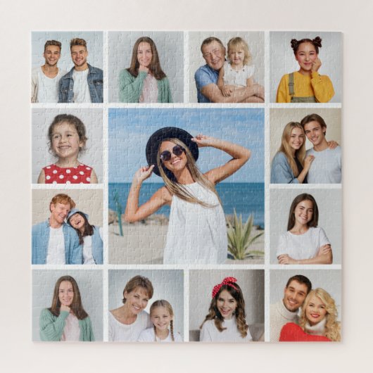 Maak Je Eigen 13 Foto Collage Legpuzzel (Verticaal)