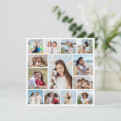 Maak Je Eigen 13 Foto Collage Plat Kaart (Staand voorkant)