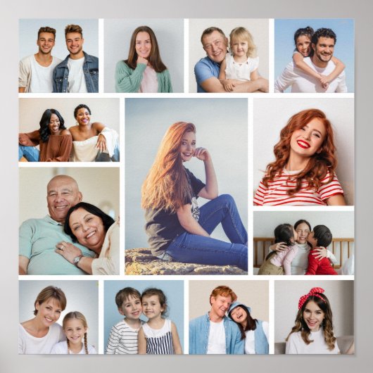 Maak Je Eigen 13 Foto Collage Poster (Voorkant)